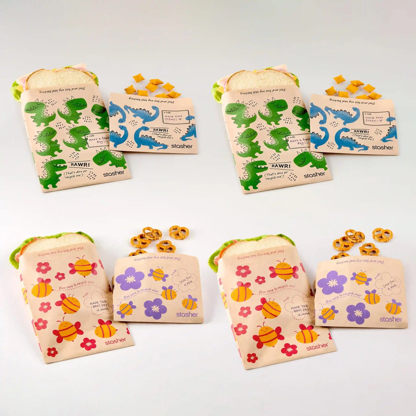 Recyclable Paper Bags 8-Pack 400ct